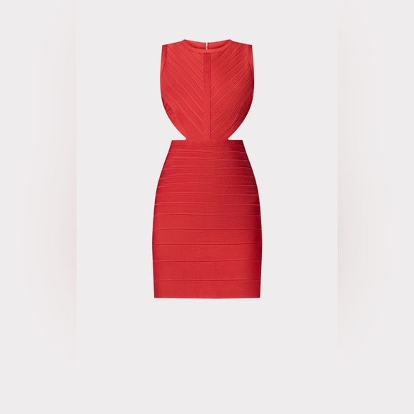 HERVE LEGER - CUT OUT OPEN BACK MINI DRESS - Picture 4 of 6